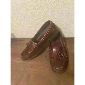 Men’s Y2k Vintage Rockport Leather Burgandy‎ Slip On Loafers 9.5